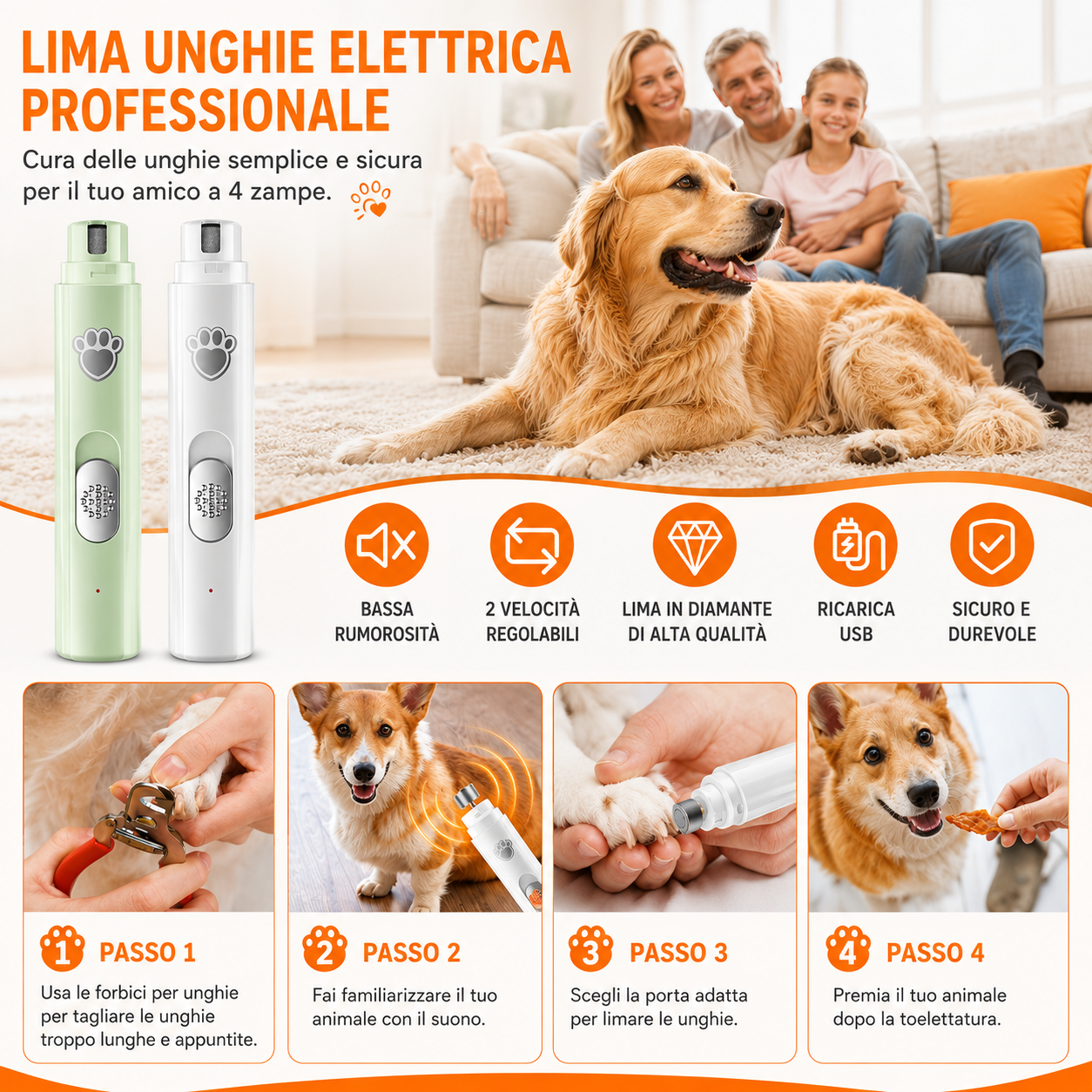 VibeGroom - Il Limaunghie Professionale Ultra-Silenzioso