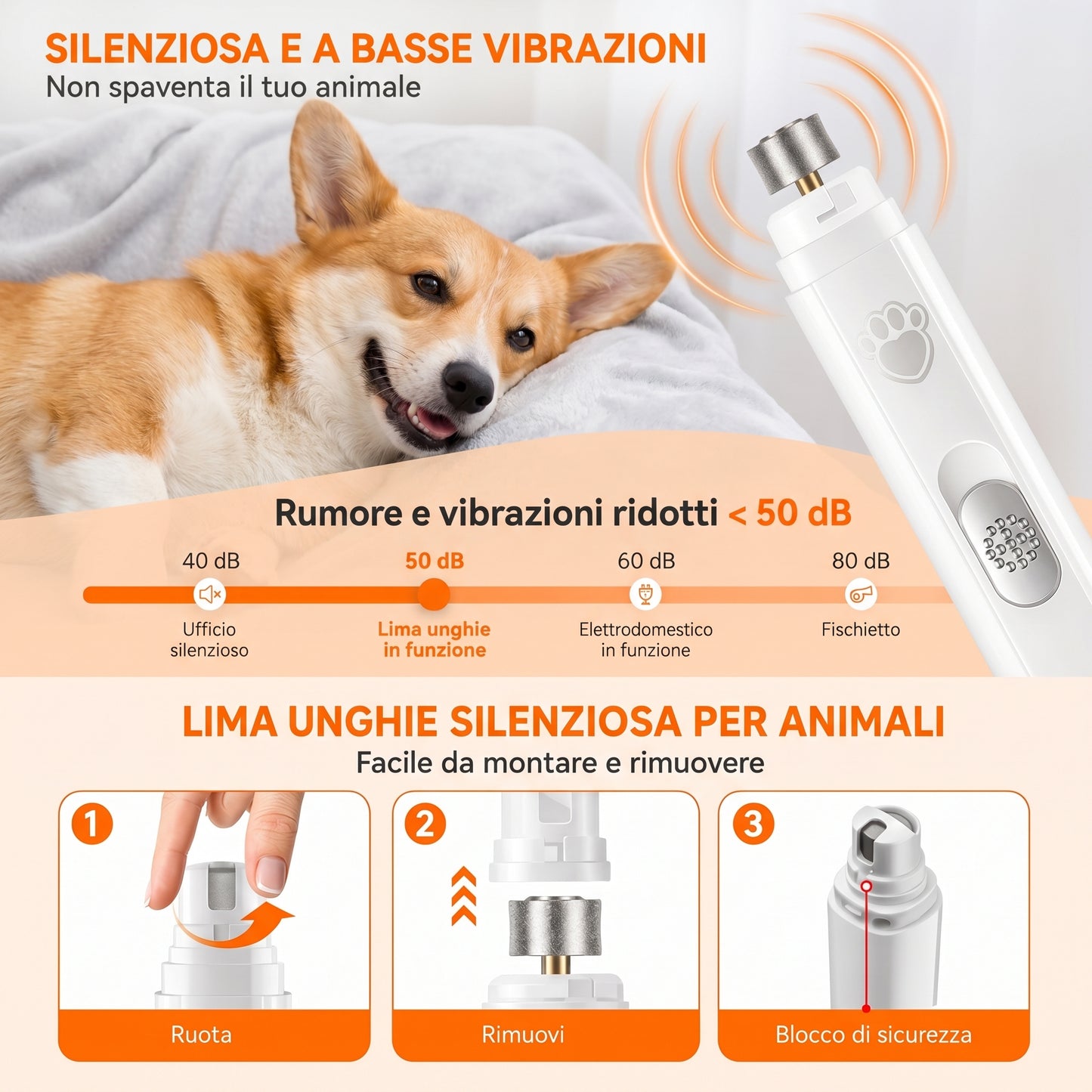 VibeGroom - Il Limaunghie Professionale Ultra-Silenzioso